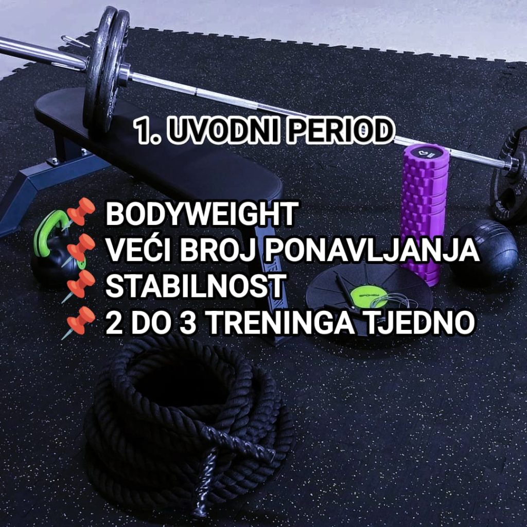 Snaga, izdržljivost, trening, trčanje, biciklizam, Uvodni period, bodyweight